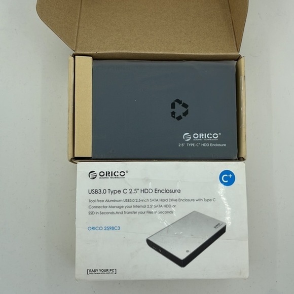Fast Data Transfer ORICO® LEADING TECHNOLOGY USB3.0 Type C 2.5" HDD‎ Enclosure - Picture 2 of 3